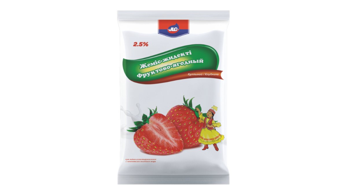 Продукт молокосодержащий Jlc клубника 2,5% 900 г