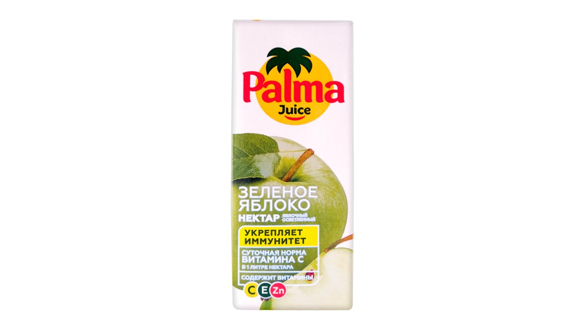 Пальма сок Зеленое яблоко 0,2 л