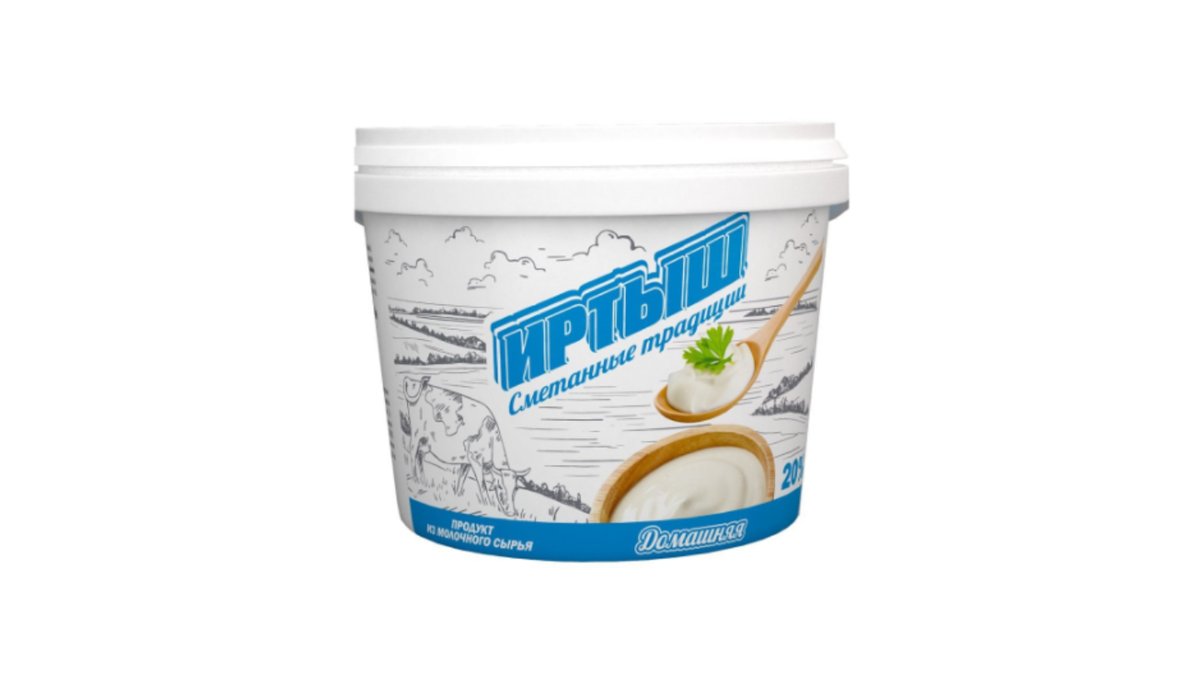 Сметанный продукт Иртыш домашняя 20% 700 г