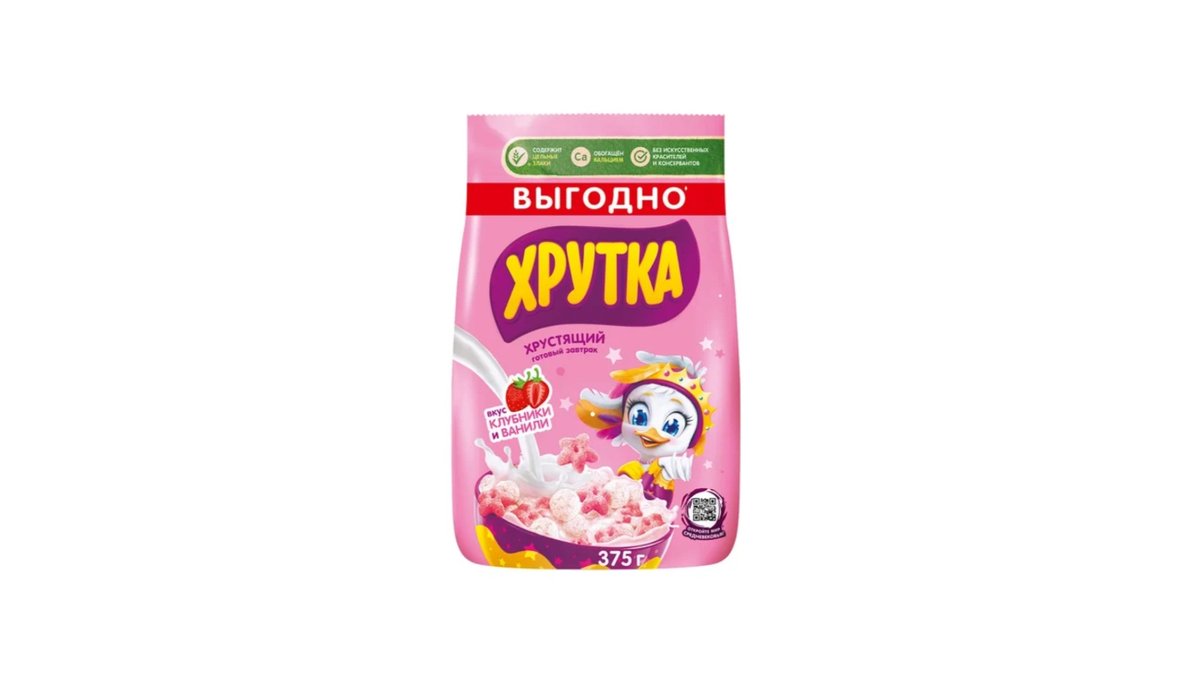 Хлопья Nestle Хрутка клубнично-ванильное настроение 375 г