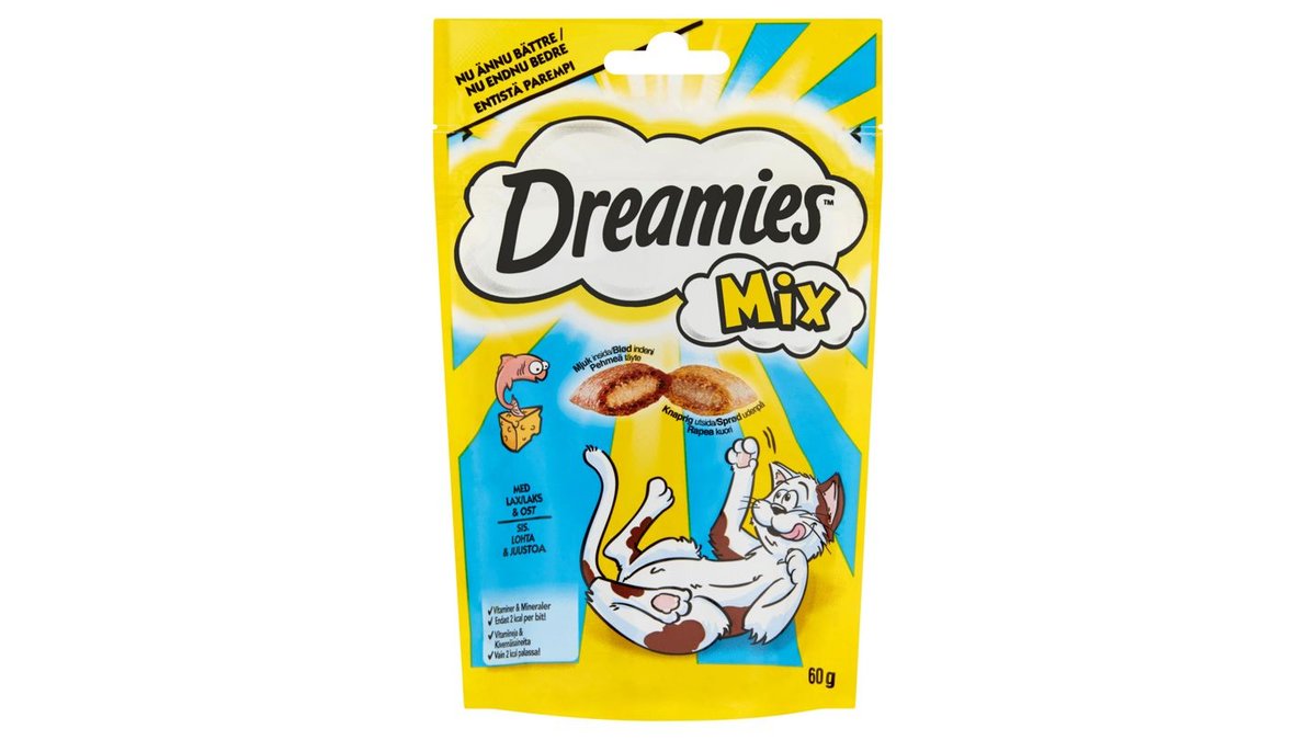 Godbidder t. kat m. laks & ost, Dreamies