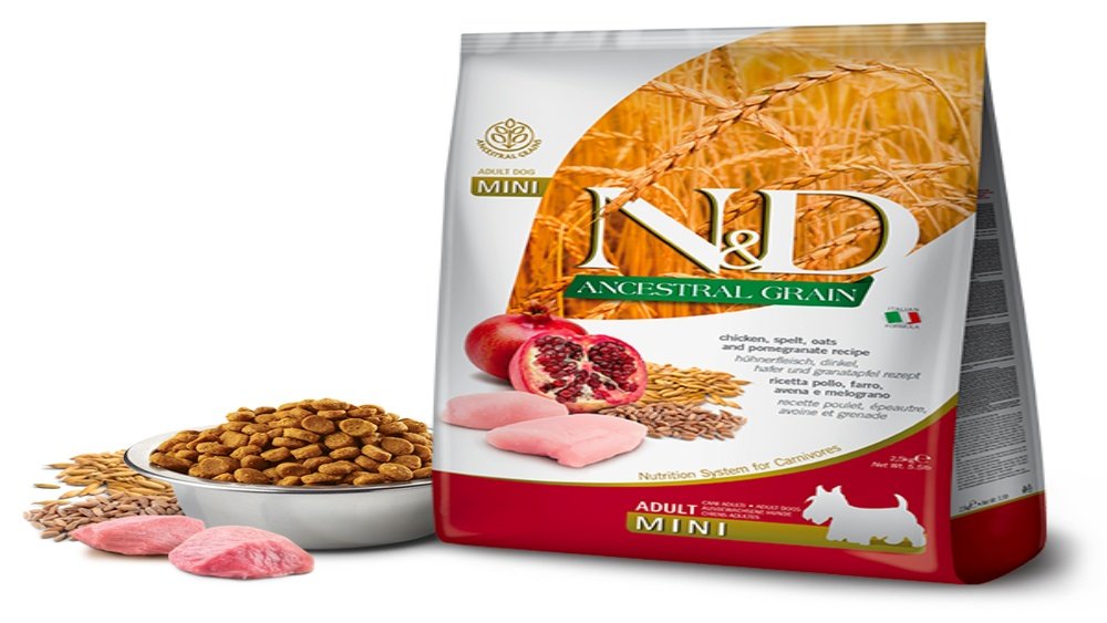 Farmina N&D Ancestral Grain – Chicken & Pomegranate Adult Mini 2.5kg