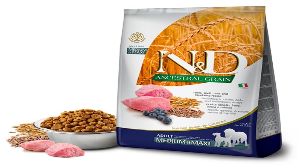 Farmina N&D Ancestral Grain – Lamb & Blueberry Adult Medium & Maxi 12kg