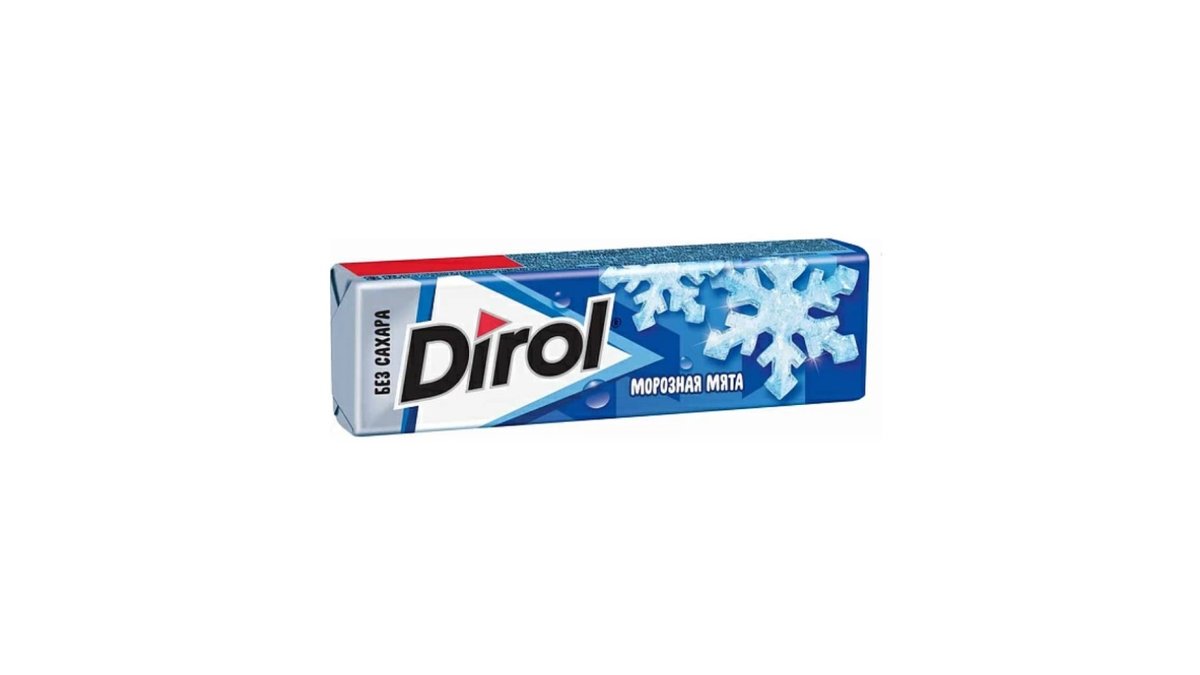 Жевательная резинка Dirol морозная мята 13.6 г