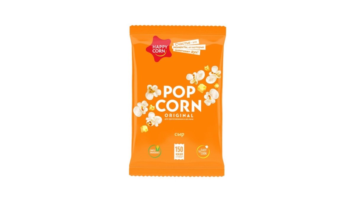Попкорн Happy Corn сырный для свч 100 г