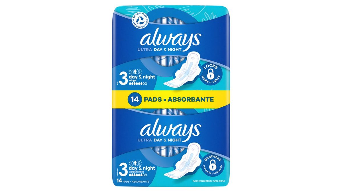 Always Ultra  Hygienické Vložky Den a noc (Velikost 3) Křidélka 14 ks?