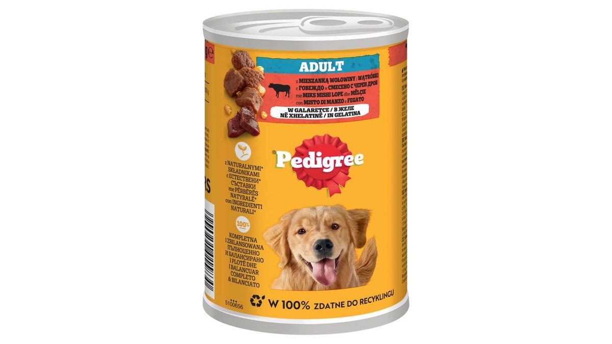 Pedigree z wołowiną w galaretce Karma pełnoporcjowa 400 g