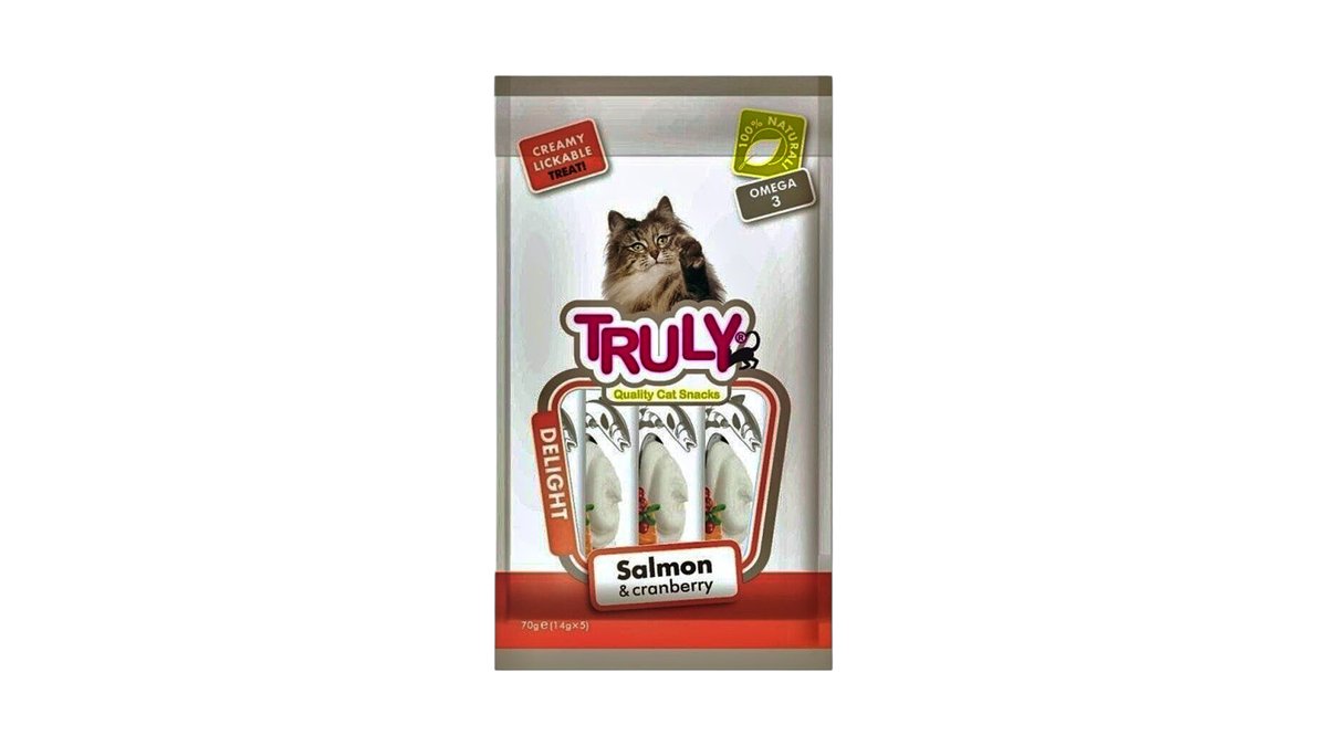Truly - creamy lickables salmon & cranberry 70gr
