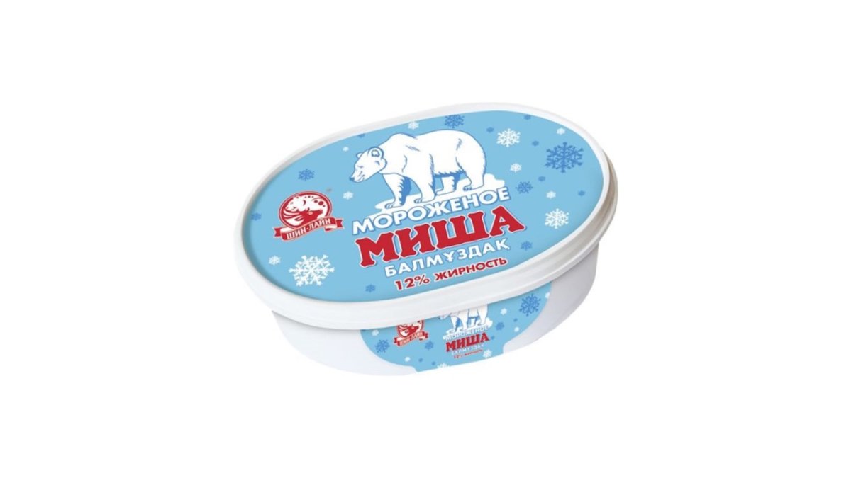 Мороженое Шин-Лайн Миша Ваниль с ЗМЖ 12% 800 г