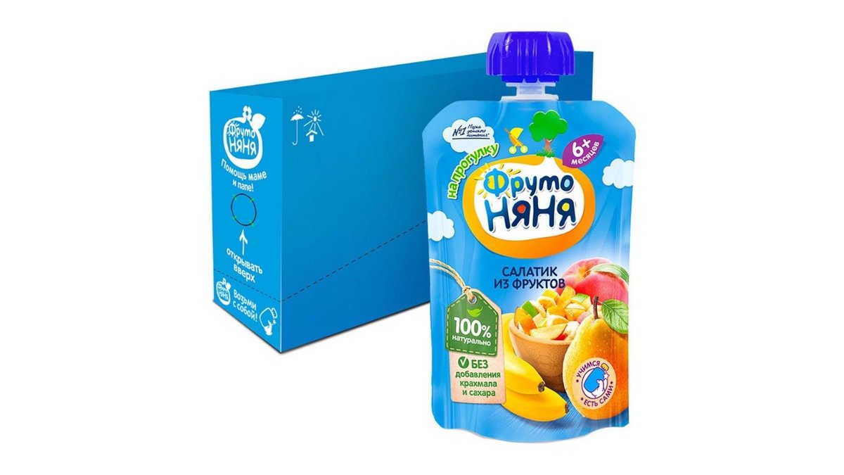 Пюре ФрутоНяня Салатик из фруктов 90 г
