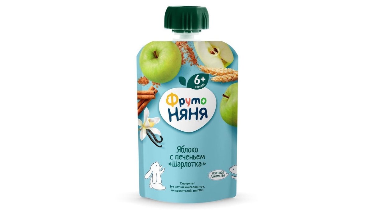 Пюре Фрутоняня яблоко/печенье шарлотка 90 г