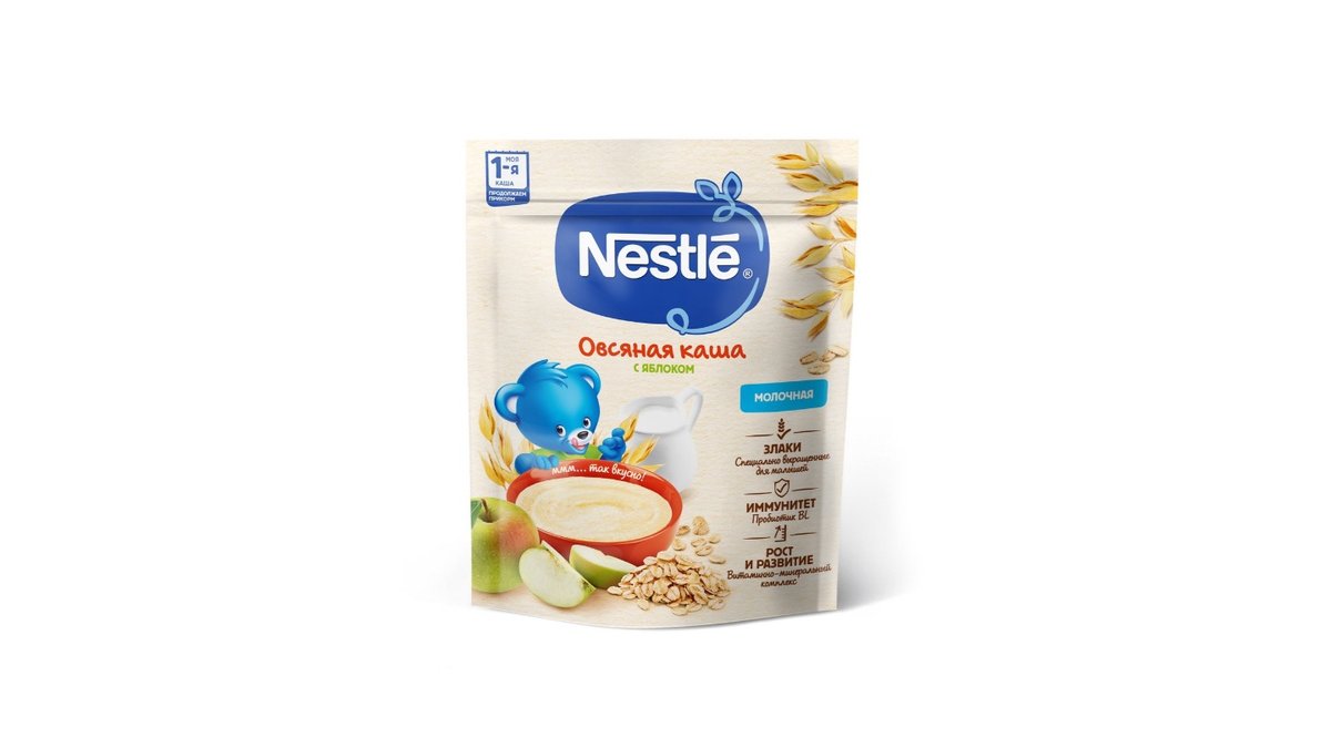 Каша Nestle молочная овсяная/яблоко 200 г