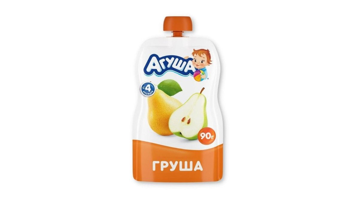 Пюре детское Агуша я сам груша, 90 г дойпак
