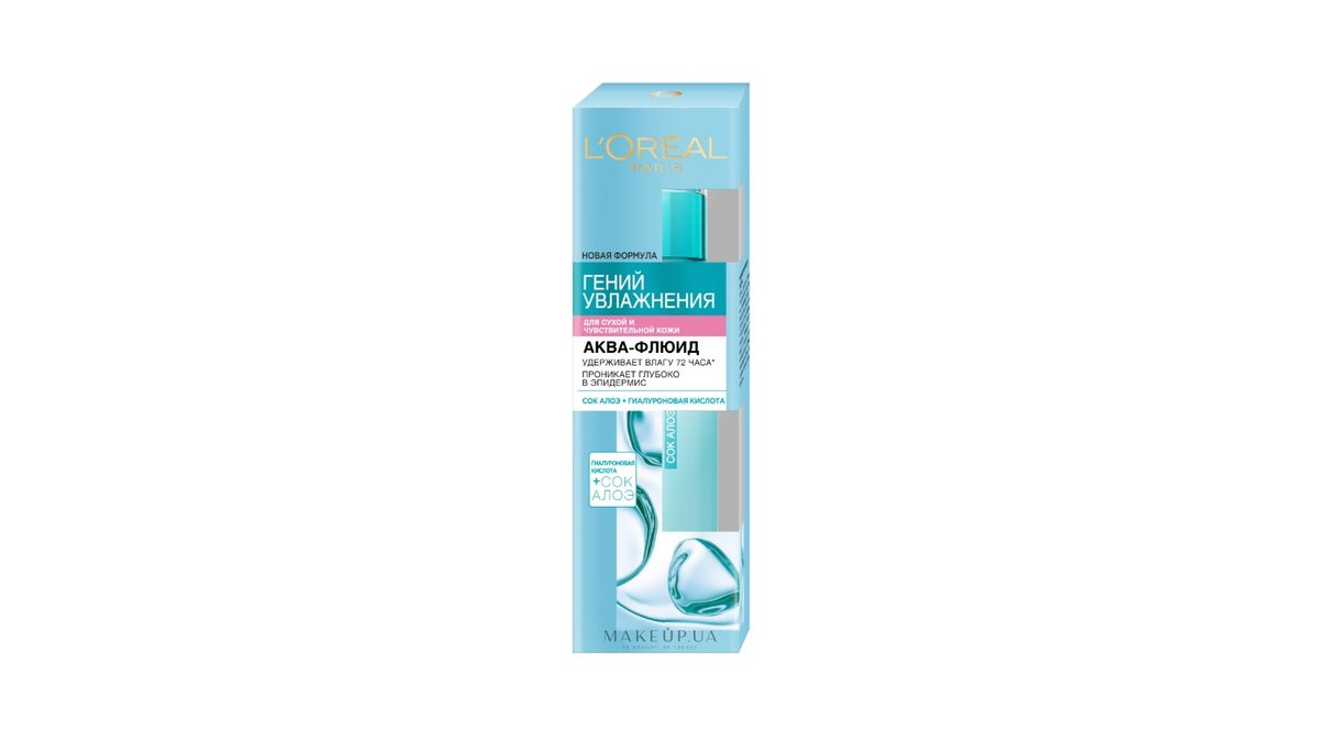 Аква-флюид для лица Loreal Гений увлажнения для сухой кожи 70 мл