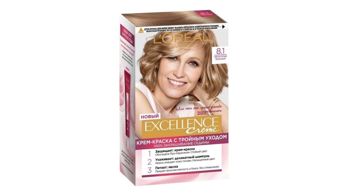 Краска для волос L'Oreal Excellence 8.1 Светло-русый пепельный