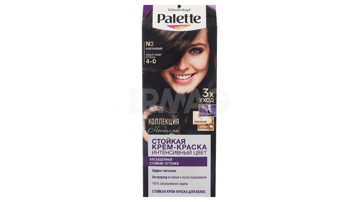 Краска для волос Palette Color Creme N3 каштановый