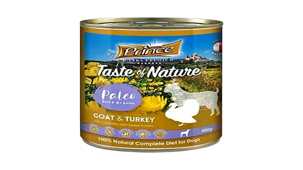 Prince Taste of Nature Paleo wet food Goat & Turkey with Cowberry & Sweet Potato 400g