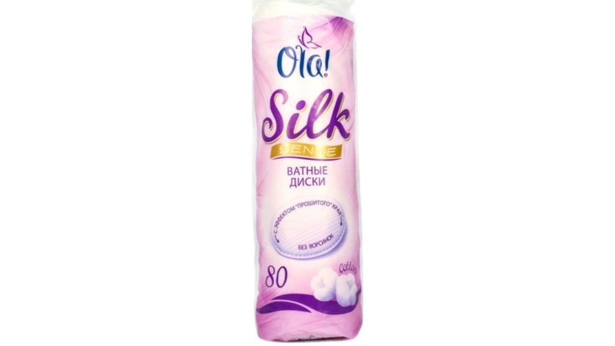 Ватные диски Ola! Silk Sense полиэтиленовая упаковка 80 шт
