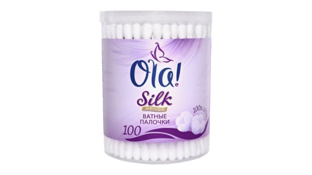 Ватные палочки Ola! Silk Sense пластиковая упаковка 100 шт