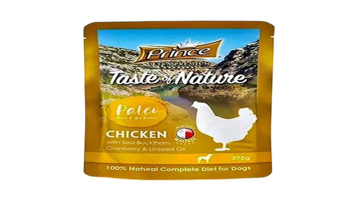 Prince Pouch Chicken & Sea Buckthorn, Cranberry & Linseed Oil 375g