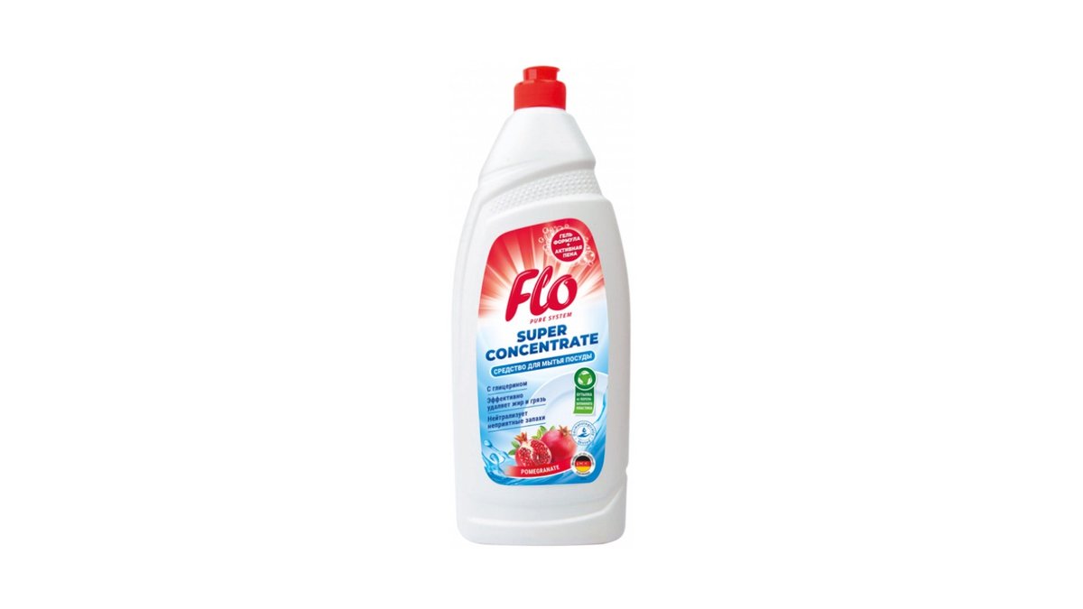 Гель для мытья посуды Flo Pure Pomegranate 900 мл