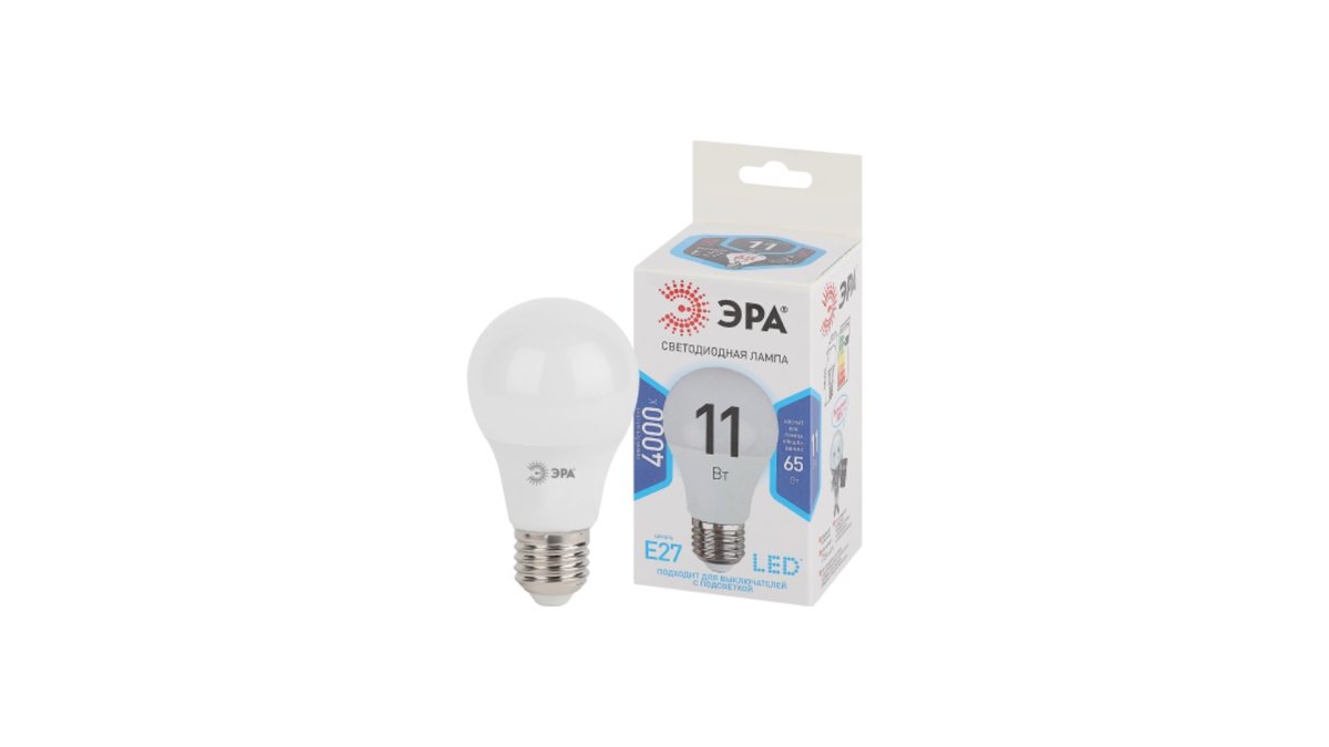 Лампа светодиодная Эра Led Smd A60 11 Вт E27