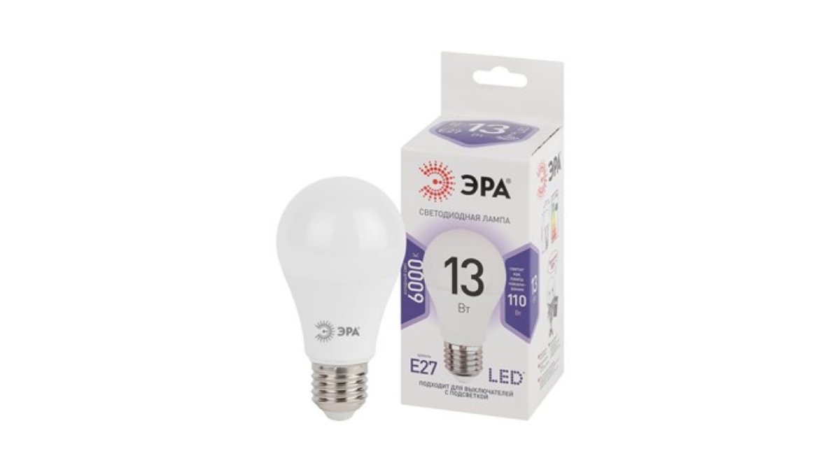 Лампа Светодиод Эра Led Smd A60-13w-860-E27