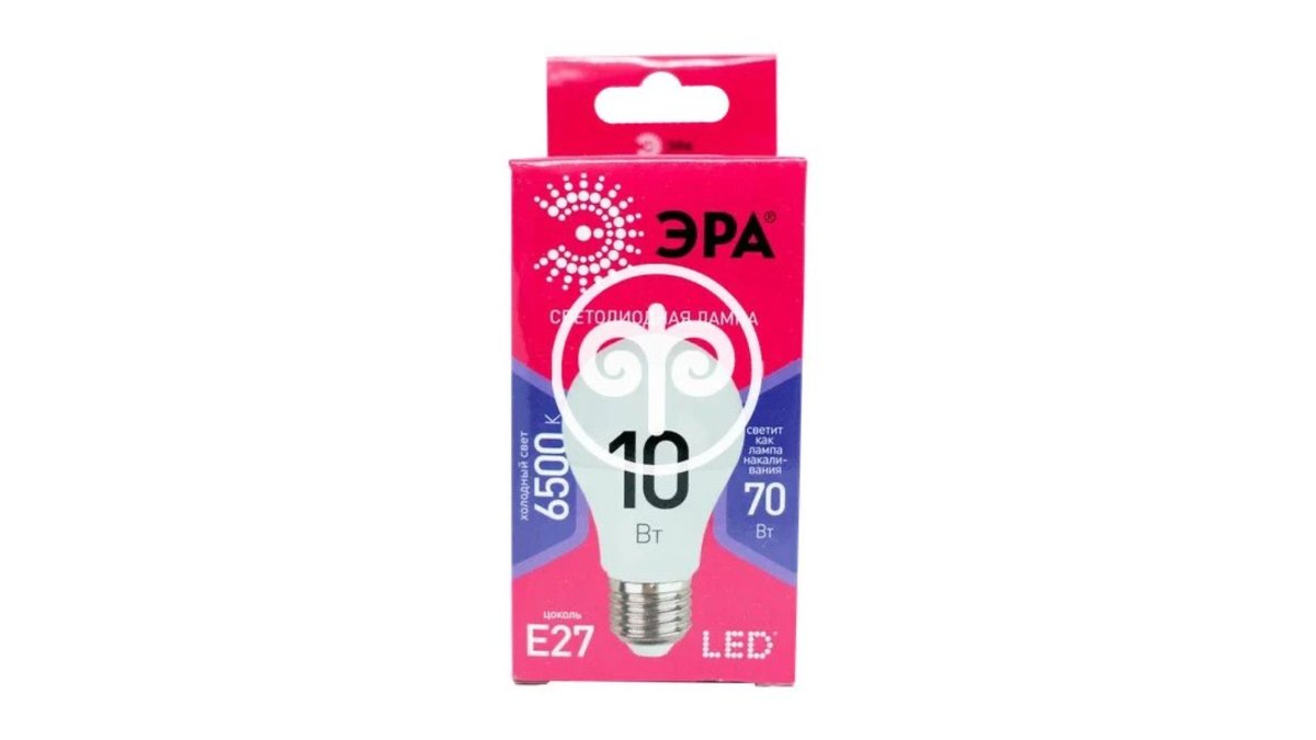 Лампа Эра светодиодная Эко LED A60-10W-865-E27 R 