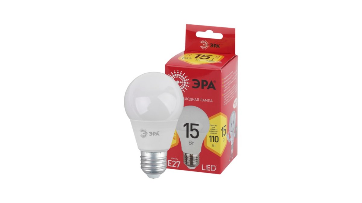 Лампа светодиодная Эра Eco LED A60 15W 827 E27