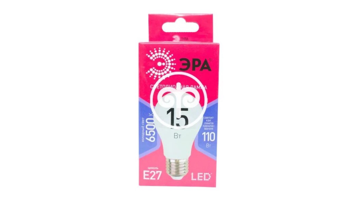 Лампа светодиодная ЭРА ЭКО LED A60-15W-865-E27 R