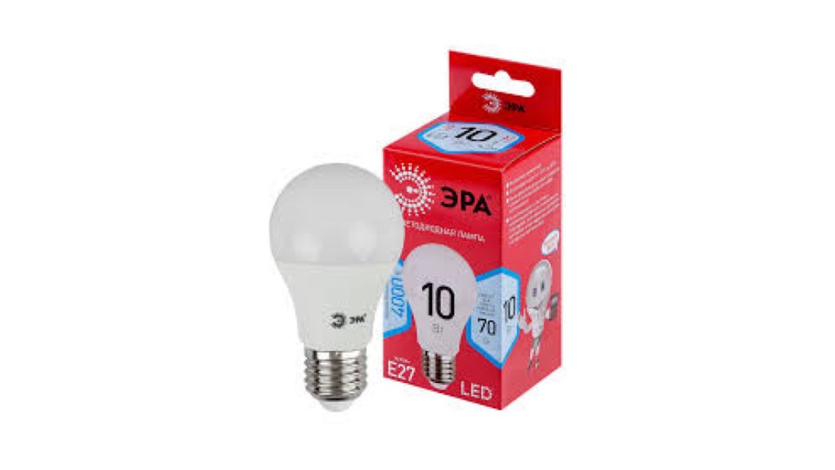 Светодиодная лампа a60 10w эра led 840 e27