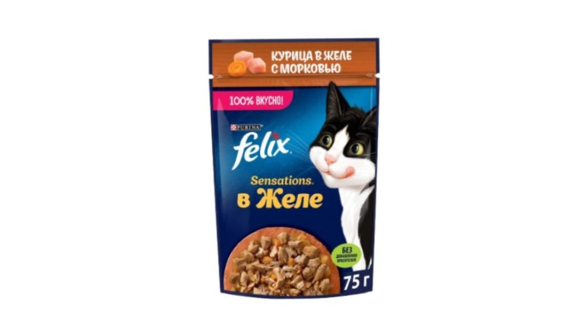 Корм для кошек Felix Курица с морковью 75 г