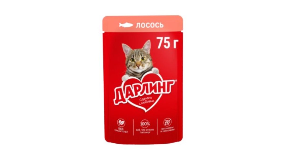 Корм для кошек Darling лосось 75 г желе