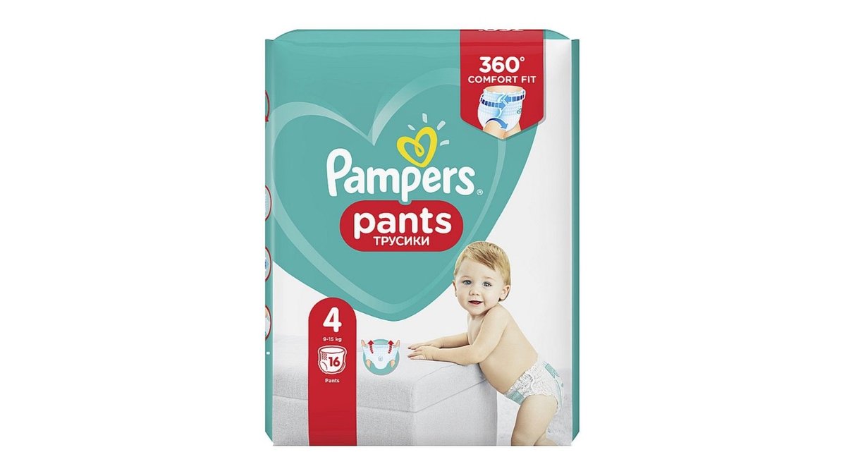 Трусики Pampers Pants 4 9-15 кг 16 шт