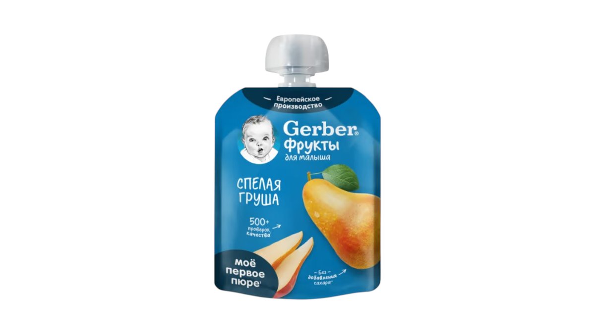 Пюре GERBER Для первого прикорма Спелая груша 90г м/у