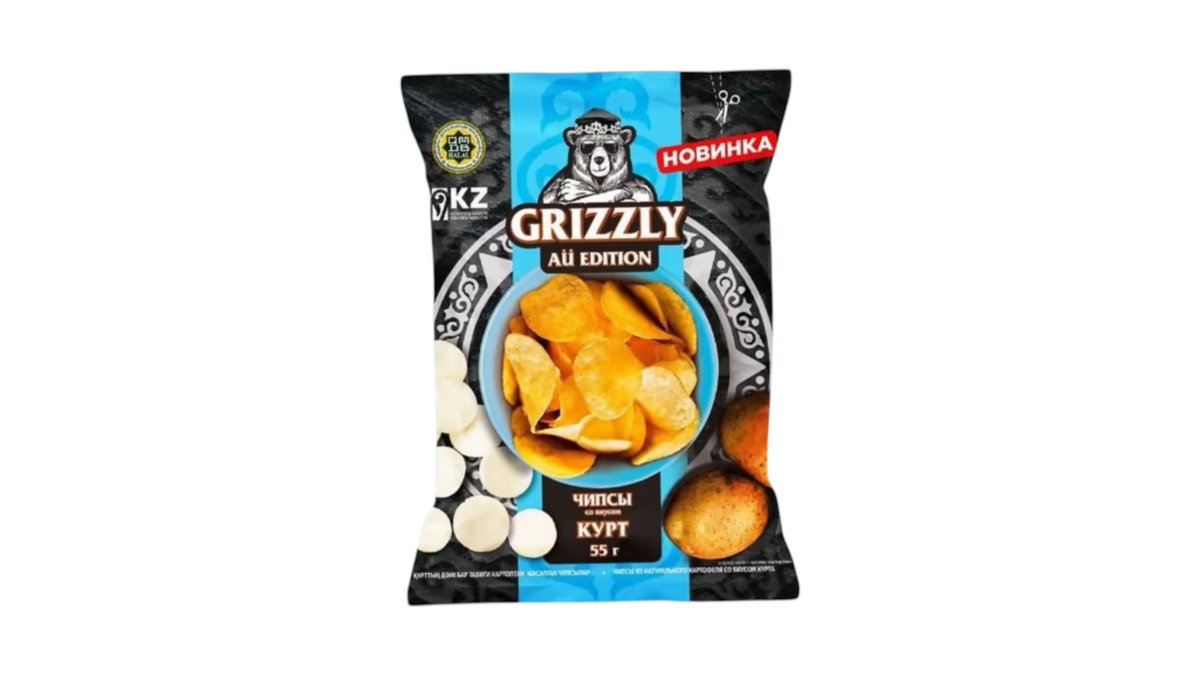 Чипсы GRIZZLY Со вкусом Курт 55г