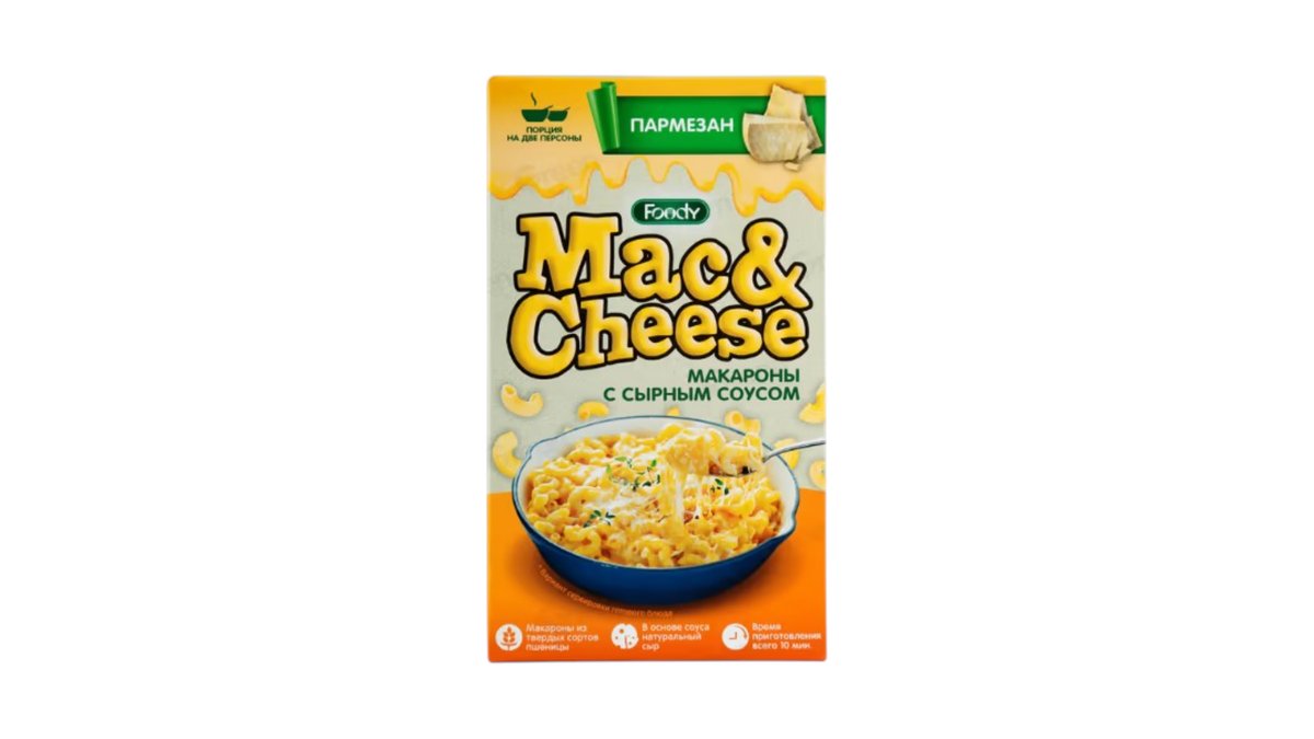 Макароны MAC CHEESE С сырным соусом Пармезан 143г кор