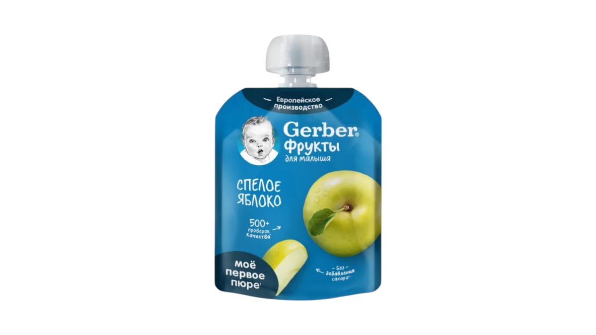 Пюре GERBER Для первого прикорма Спелое яблоко 90г м/у
