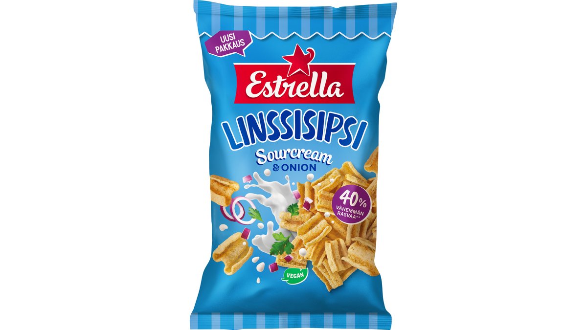Estrella Kermaviili & Sipuli Linssisipsi 110g