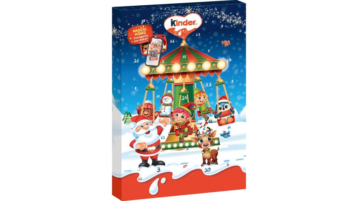 Julekalender m. chokolade, Kinder
