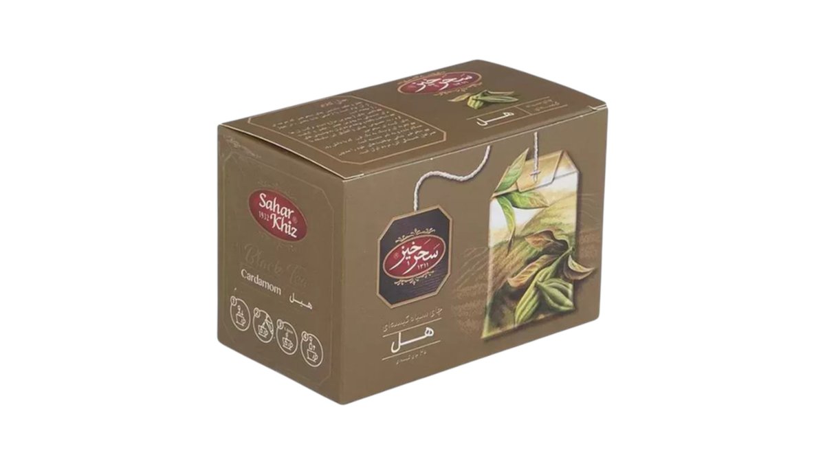 Sahar Khiz Perzský Čierny Sáčkový Čaj s Kardamónom 30 gr. (20 ks.)