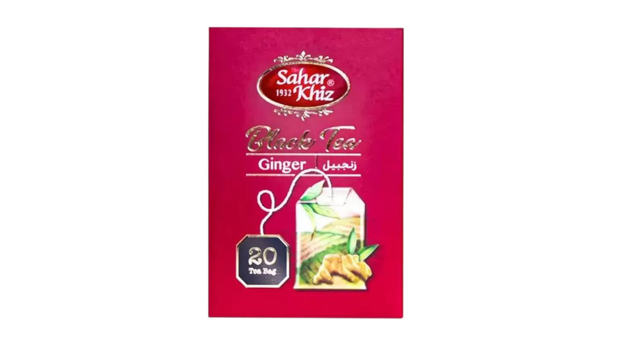 Sahar Khiz Perzský Čierny Sáčkový Čaj so Zázvorom 30 gr. (20 ks.)