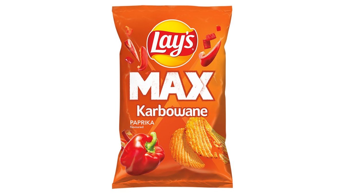 Lay's Max Chipsy ziemniaczane karbowane o smaku papryki 120 g
