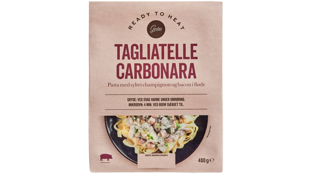 Tagliatelle carbonara, Gestus