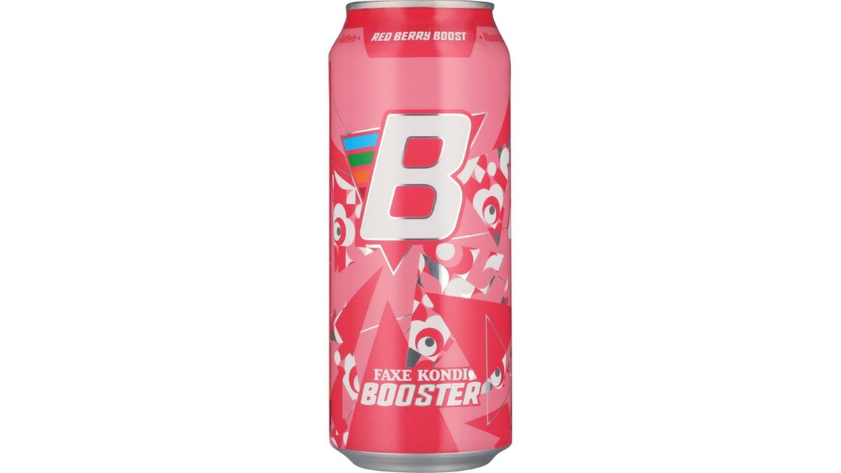 Energidrik m. røde bær 500 ml, Faxe Kondi Booster