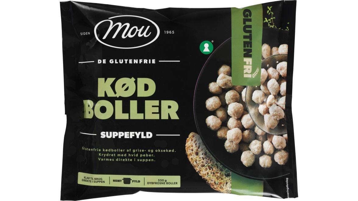 Kødboller, kogte. Dybfrossen. 400 g