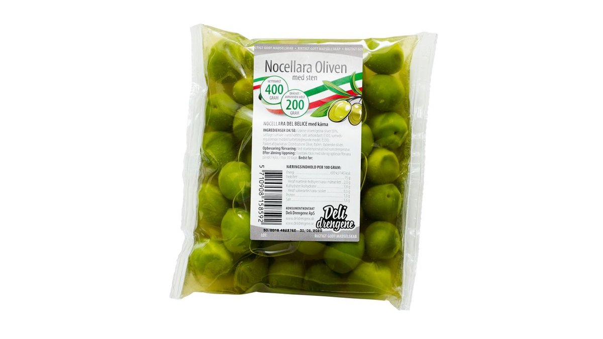 Nocellara del Belice oliven i lage 200 g