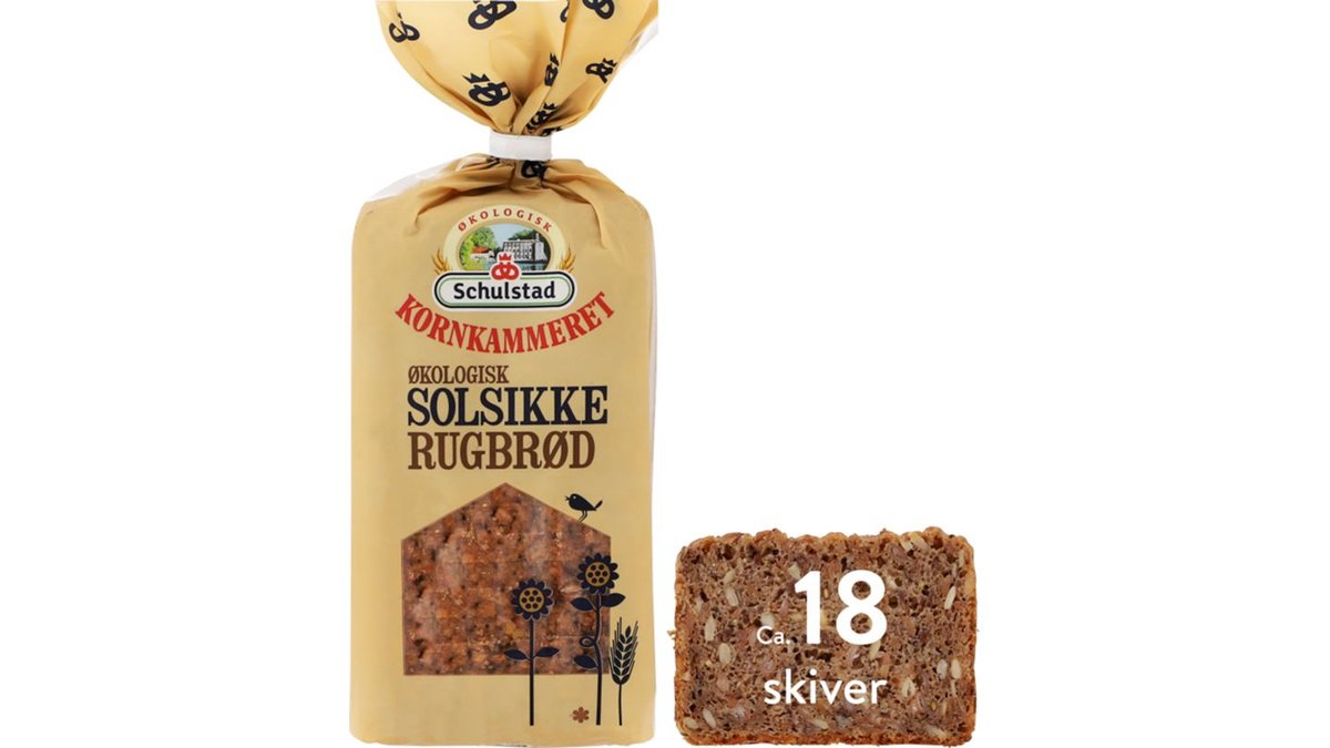 Solsikkerugbrød øko. Schulstad Kornkammeret