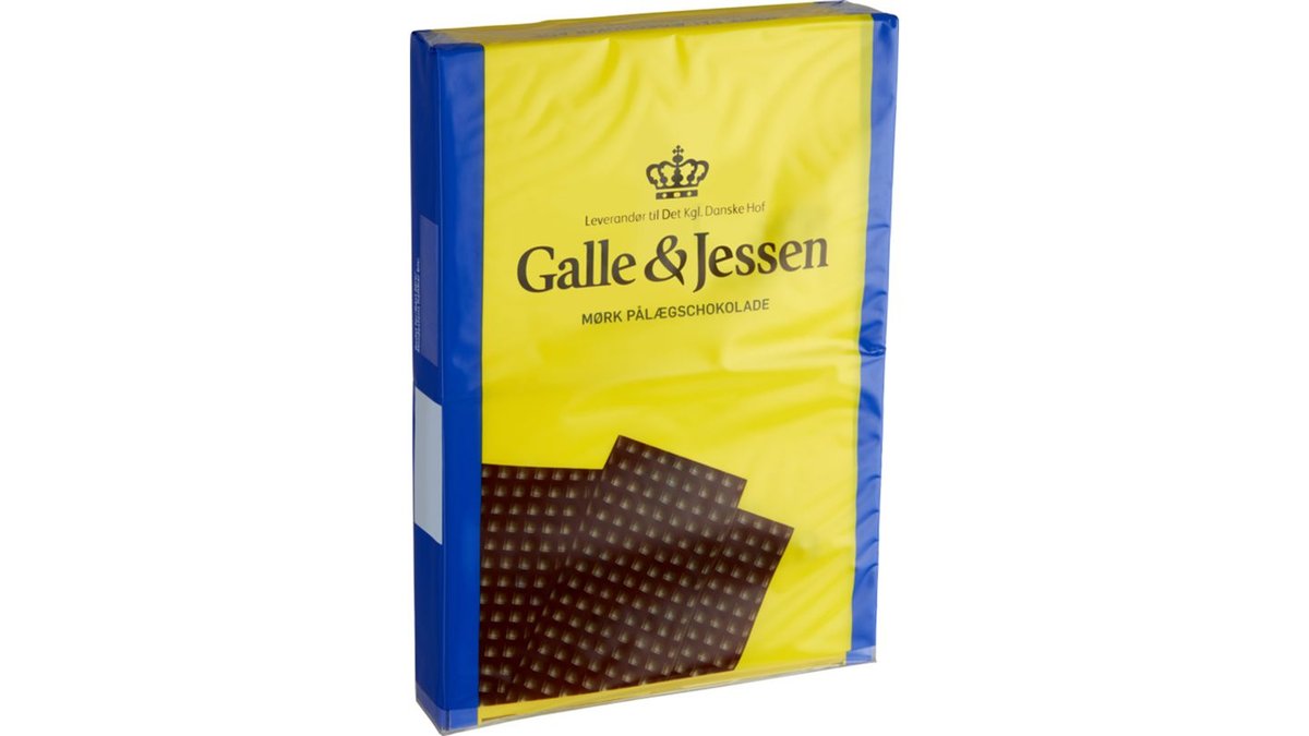 Pålægschokolade mørk, Galle & Jessen
