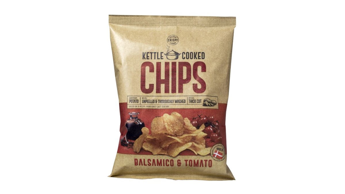 Chips m. balsamicoeddike og tomat, Kettle Cooked
